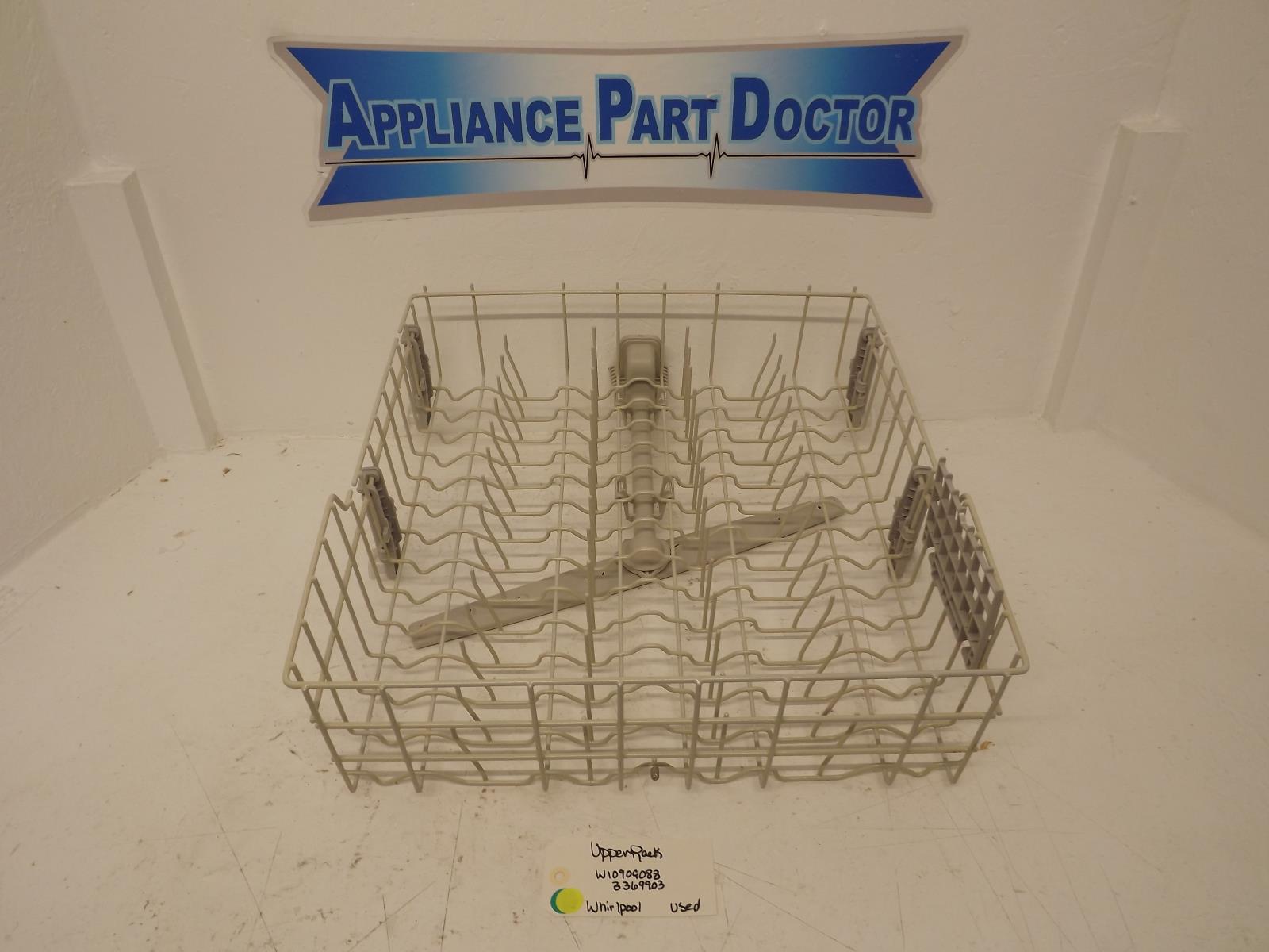 Whirlpool Dishwasher W10909088 3369903 Upper Rack Used Whirlpool Dishwasher W10909088 3369903 Upper Rack Used